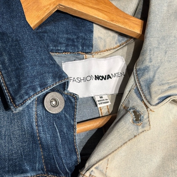 Fashion Nova Two-Tone Denim Jacket & Jeans Set – Men’s Medium - Picture 4 of 12